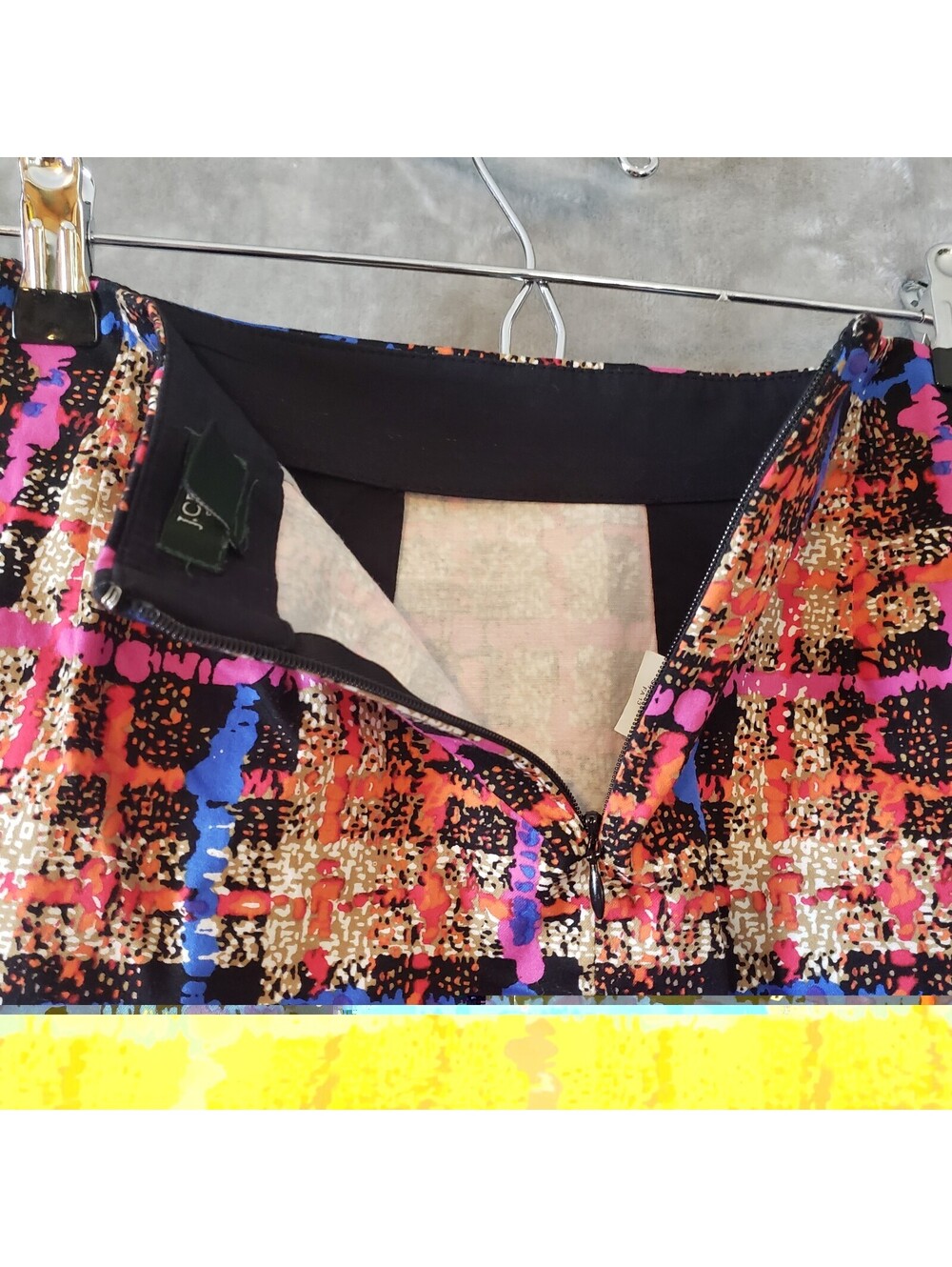 J.CREW Multicolor Plaid Twill Stretch Zip A-Line Mini Skirt Womens Size 4 - Picture 5 of 7